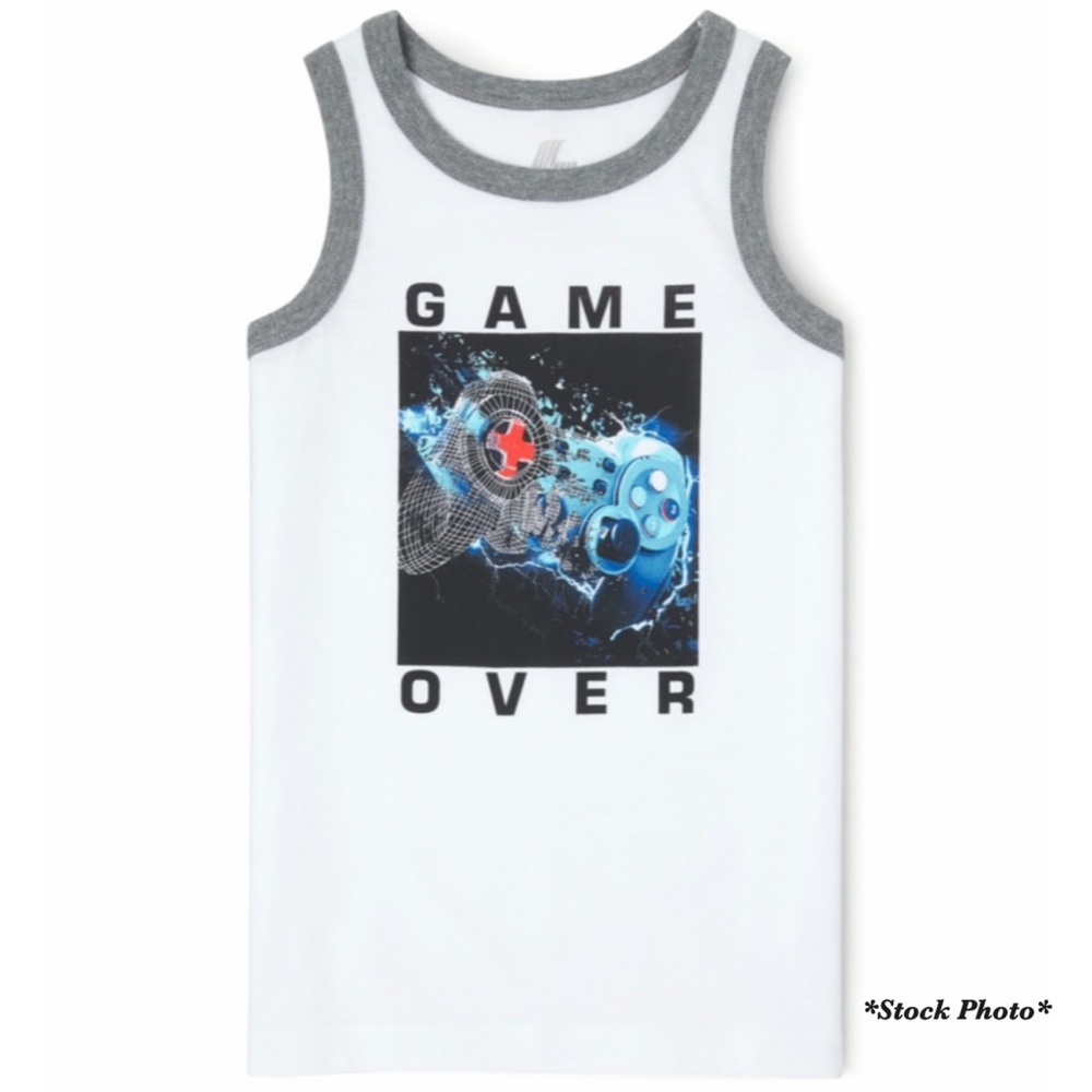 Video Gamer White “Game Over” Tank Top 🕹 - S